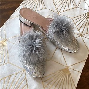 Kate Spade sequined mules